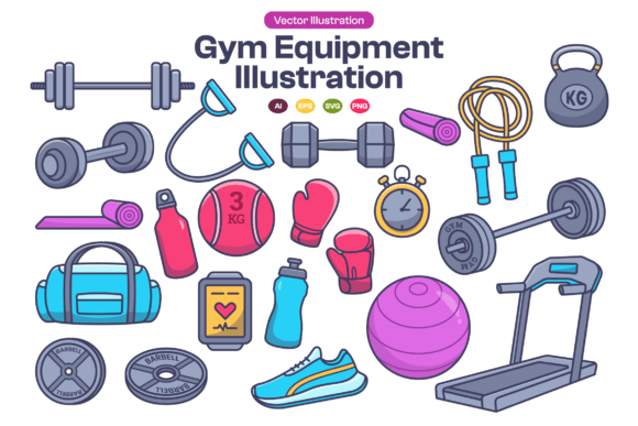 Download Gym Equipment Illustration - Gym Collection
