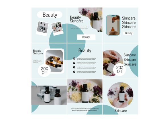 Download Media Social Template Beauty Color Blue - Social template Collection