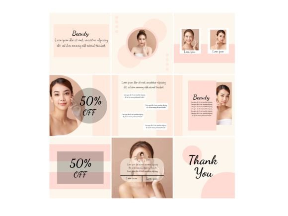 Download Media Social Template Beauty Skincare - Premium Bundle