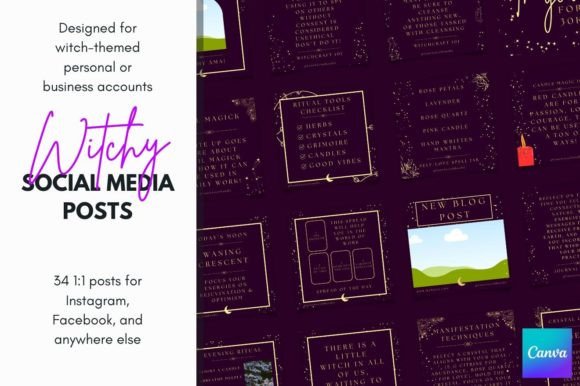 Download Daily Witch Canva Social Templates - Social template Collection