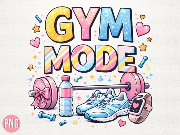 Download Coquette Gym Mode Fitness PNG T-SHIRT - Gym Collection