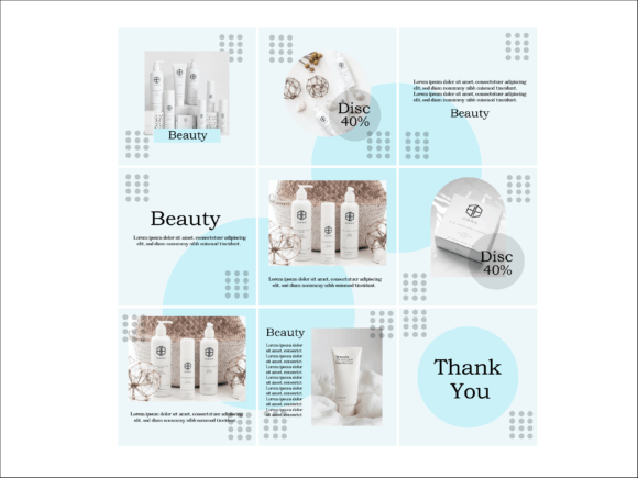 Download Media Social Template Color Light Blue - Premium Bundle